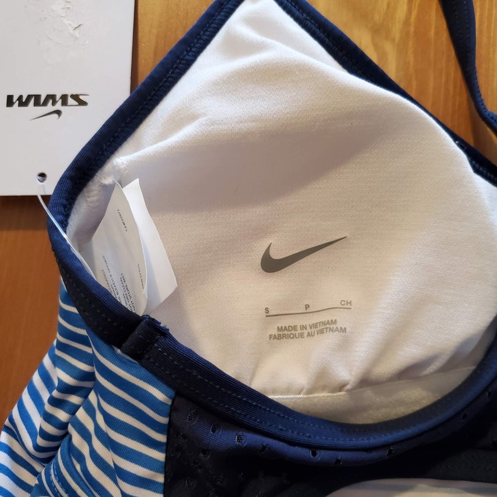 Nike Women's Stripe Racerback Tankini Top - Picture 7 of 13